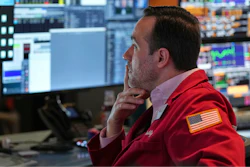 Robert Greason works on the floor at the New York Stock Exchange in New York, Thursday, April 3, 2025.