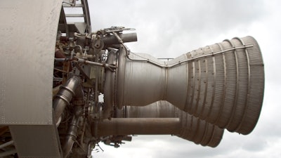 A solid rocket motor.