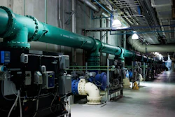 Equipment sits inside the Sweeney Water Treatment Plant, which processes water for much of New Hanover County in Wilmington, N.C., Monday, April 28, 2025.