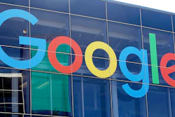 A sign is displayed on a Google building at their campus in Mountain View, Calif., Sept. 24, 2019.