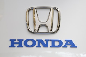 This is the Honda logo on display at the Pittsburgh International Auto Show in Pittsburgh Thursday, Feb. 11, 2016.