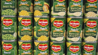In this June 22, 2006 file photo, Del Monte canned vegetables are seen for sale in Berkeley, Calif.