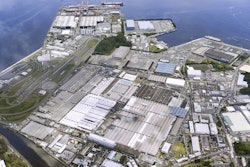 This aerial photo shows Nissan Motor Co's Oppama plant in Yokosuka near Tokyo, in May 15, 2025.