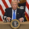 President Donald Trump speaks at an event to promote his proposal to improve Americans' access to their medical records in the East Room of the White House, Wednesday, July 30, 2025, in Washington.