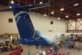 Aircraft maintenance being conducted at Tronosjet Manufacturing.