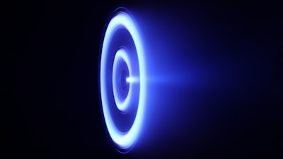 K2 Space test fires its 20kW Krypton-fueled, Hall-effect thruster at its headquarters in Torrance, California.