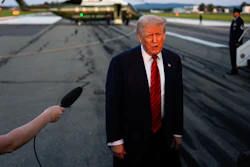 President Trump at Lehigh Valley International Airport, Aug. 3, 2025, Allentown, Pa.