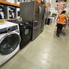 Clearance home appliances are displayed at a retail store in Vernon Hills, Ill., Thursday, Aug. 7, 2025.