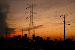 Electrical power lines string across the landscape near downtown Sunday, Aug. 11, 2024, in Nashville, Tenn.