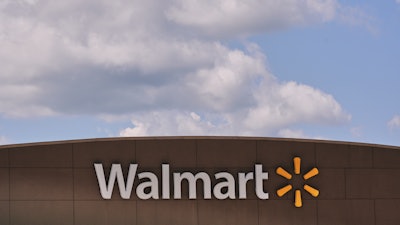 Clouds pass over a Walmart store, Aug. 14, 2025, Manchester, N.H.