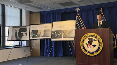 Martin Estrada, U.S. Attorney in Los Angeles, announced charges on Dec. 3, 2024 against a Chinese man in California who is accused of illegally shipping weapons and ammunition to North Korea.