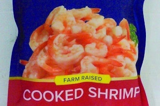 In this undated photo provided by the U.S. Food and Drug Association, a package of frozen shrimp potentially affected by radioactive contamination.