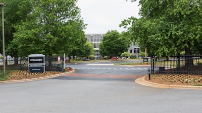 Main entrance to the Commscope Corporate Center.