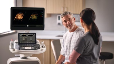 Philips ultrasound system at work.