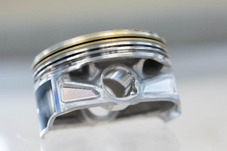 The pictured automotive piston was additively manufactured using the ORNL-developed DuAlumin-3D alloy.