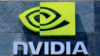 A sign for a Nvidia building is shown in Santa Clara, Calif., May 31, 2023.