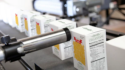 The MPERIA Axian Inkjet AX1000 from Matthews Marking Systems marking on a production line.