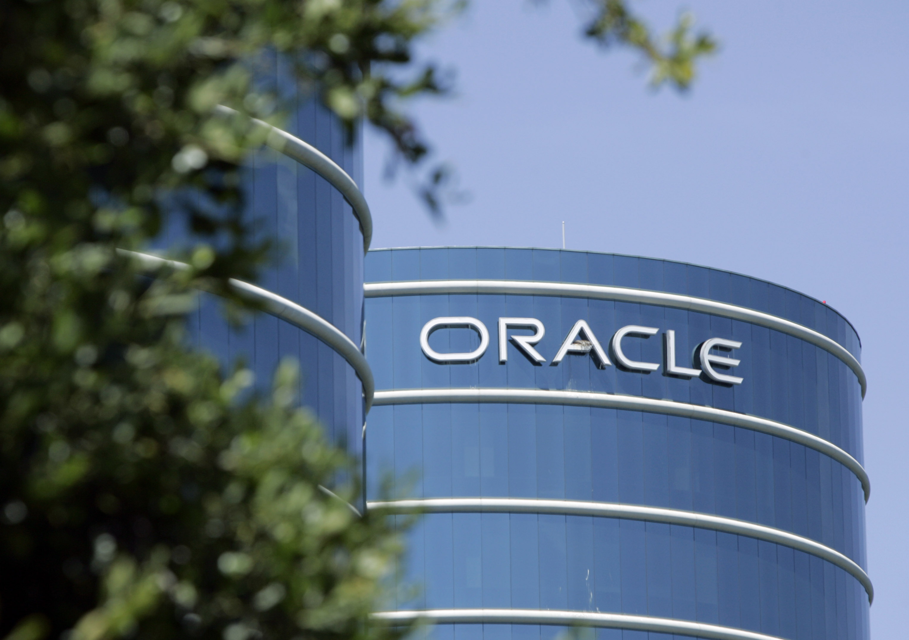 The exterior of Oracle Corp. headquarters is pictured in Redwood City, Calif., June 26, 2007.