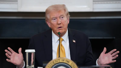 President Trump during a roundtable on in the State Dining Room of the White House, Oct. 23, 2025.