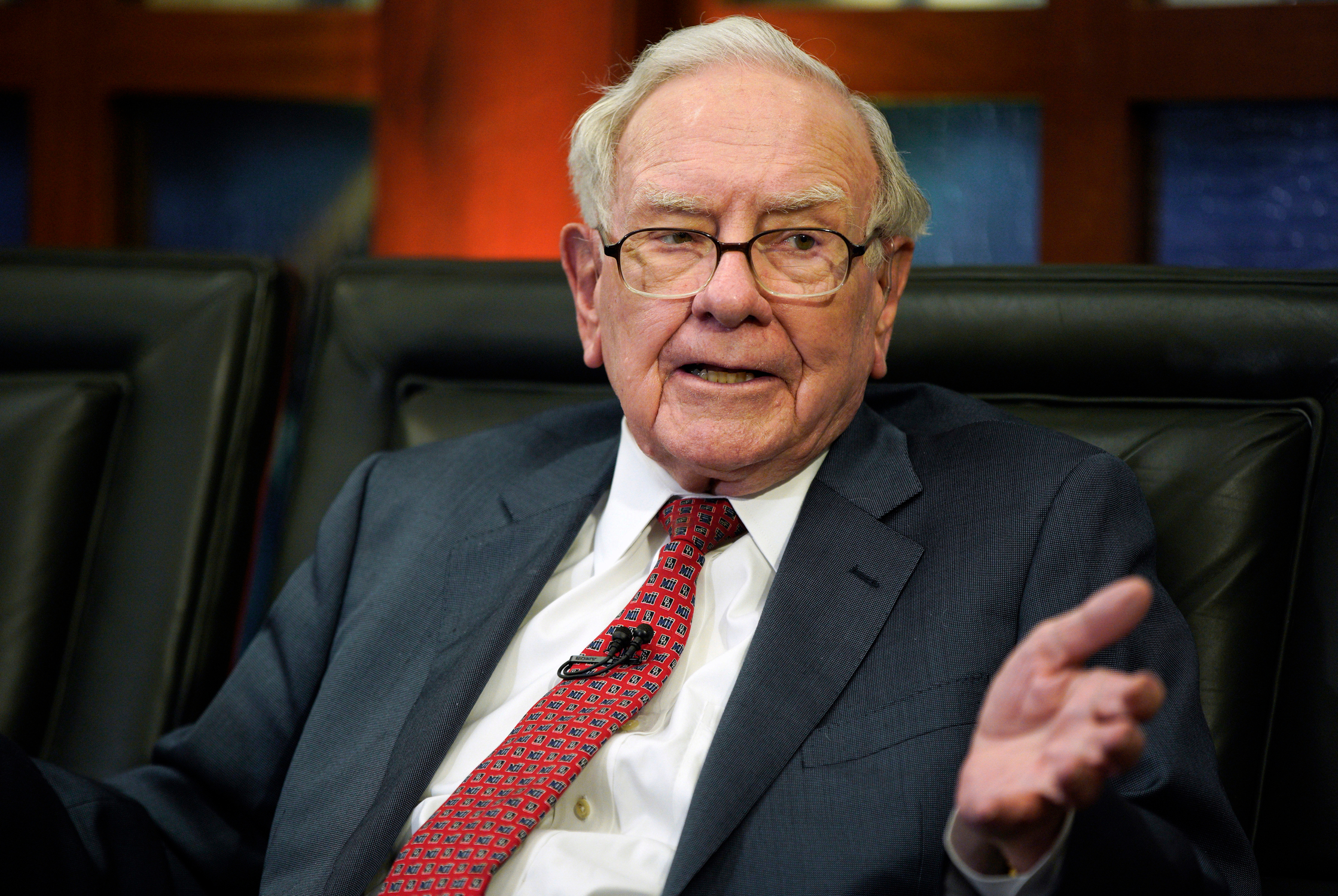 Berkshire Hathaway Chairman and CEO Warren Buffett speaks during an interview with Liz Claman on Fox Business Network's 'Countdown to the Closing Bell,' May 7, 2018, in Omaha, Neb.