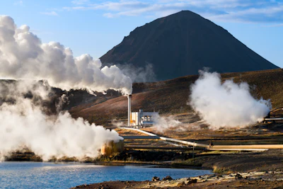 Geothermal Power Plant in Mývatn, Iceland.