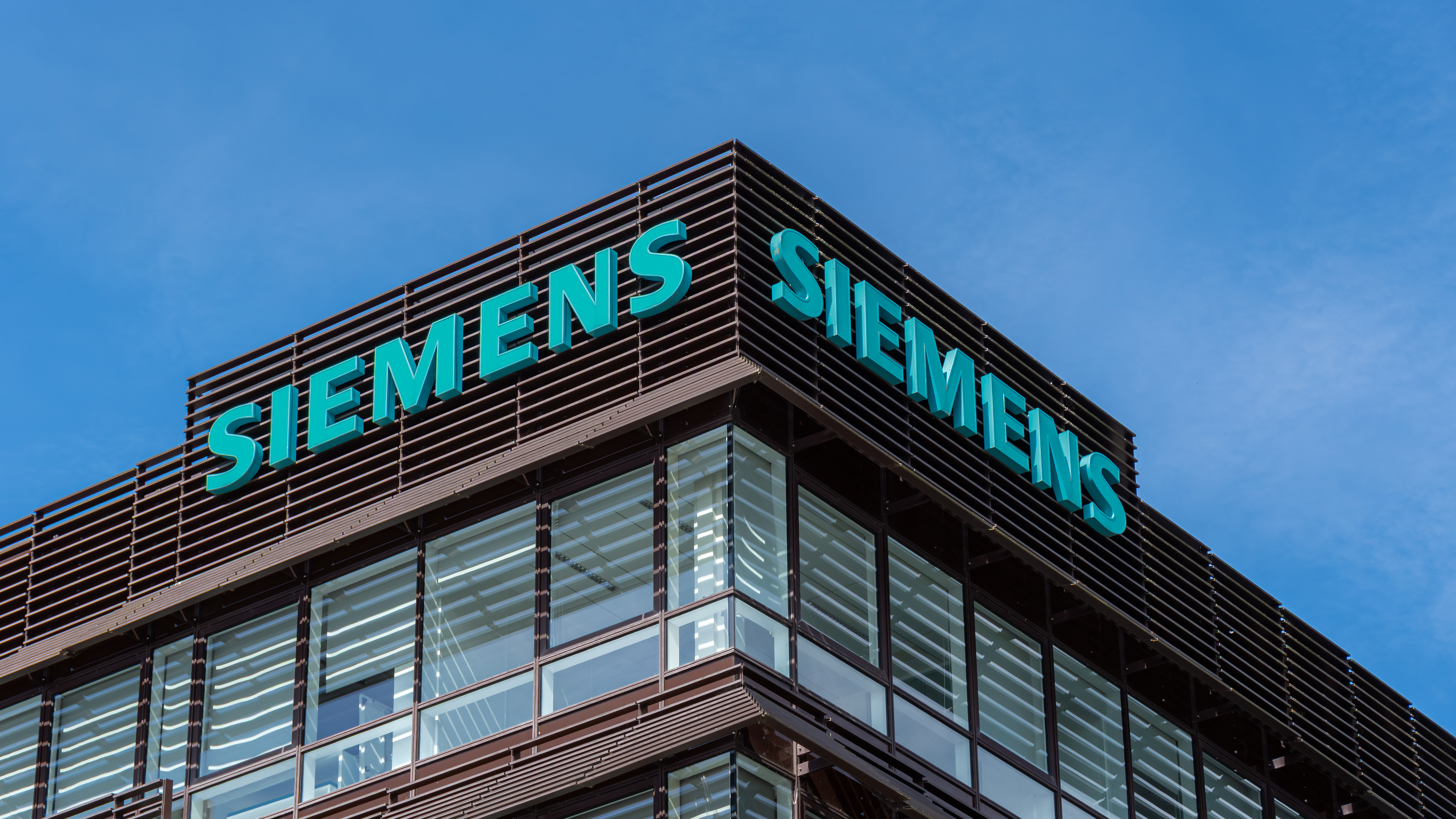 Facade of a Siemens building.