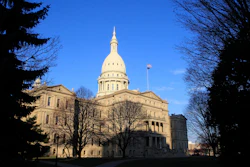 The state Capitol building is seen on Dec. 12, 2012, in Lansing, Mich.