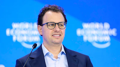 Dario Amodei, CEO and co-founder of Anthropic, attends the annual meeting of the World Economic Forum in Davos, Switzerland, Jan. 23, 2025.