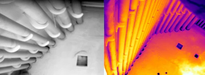 Side-by-side comparison of FLIR GF309 (left) and FLIR G609