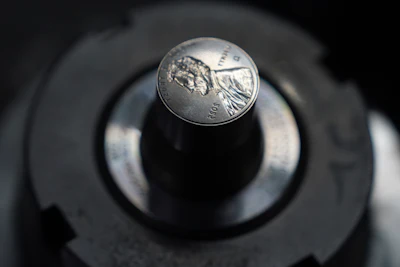 A die for a penny press is seen at the U.S. Mint, in Philadelphia, Nov. 12, 2025.