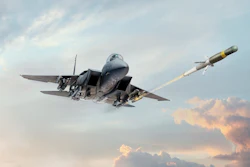 Rendering of APKWS laser-guidance kit in use