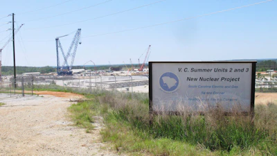 Construction is underway on two new nuclear reactors at the V.C. Summer Nuclear Station in Jenkinsville, S.C., on April 9, 2012.