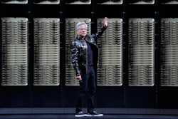 Nvidia founder and CEO Jensen Huang speaks about the NVIDIA Rubin AI super computing platform during a Nvidia news conference ahead of the CES tech show Monday, Jan. 5, 2026, in Las Vegas.