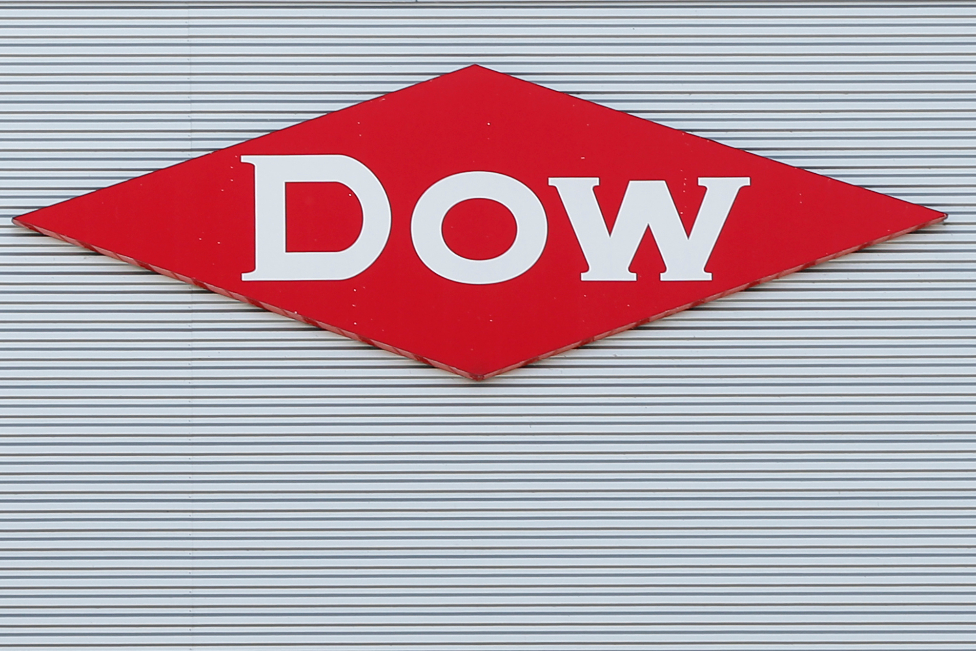 The Dow corporate logo in Midland, Mich., Aug. 2, 2019.