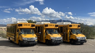 GreenPower Nano Beast school buses in Rio Rancho, New Mexico.