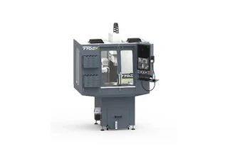 Gray industrial CNC precision machining center with control panel
