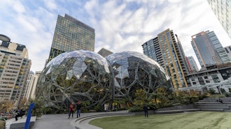 The 'Spheres' at Amazon's headquarters, Seattle, Dec. 2019.