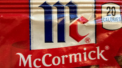 The McCormick & Co. logo on a spice package, Nov. 24, 2020.
