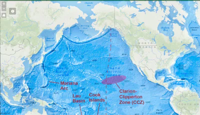 The Clarion Clipperton Zone is rich in ancient polymetallic nodules, found loose on the seafloor. The zone, southeast of Hawaii, covers approximately 1.7 million square miles (4.5 million square kilometers).