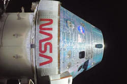 This photo provided by NASA shows the exterior of the Orion spacecraft Integrity during the Artemis II mission en route to the moon on Friday, April 3, 2026.