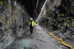 Geologist Tuomas Pere walks down a disposal tunnel inside the Posiva Onkalo nuclear waste repository on the island of Olkiluoto, Finland, Tuesday, Feb. 24, 2026.