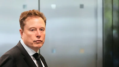 Elon Musk arrives at the U.S. District Court in Oakland, Calif., Tuesday, April 28, 2026.