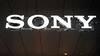 A logo of Sony is seen at the headquarters of Sony Corp. on May 10, 2022, in Tokyo.