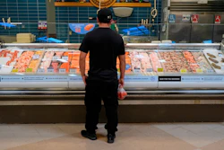 A person looks at fresh fish at a grocery store in Nashville, May 11, 2026.