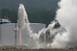 The Reusable Vehicle eXperiment, known as RV-X, is seen in a test launch at the Noshiro Rocket Testing Center of the Japan Aerospace Exploration Agency in Noshiro, northern Japan, Saturday, July 11, 2026.