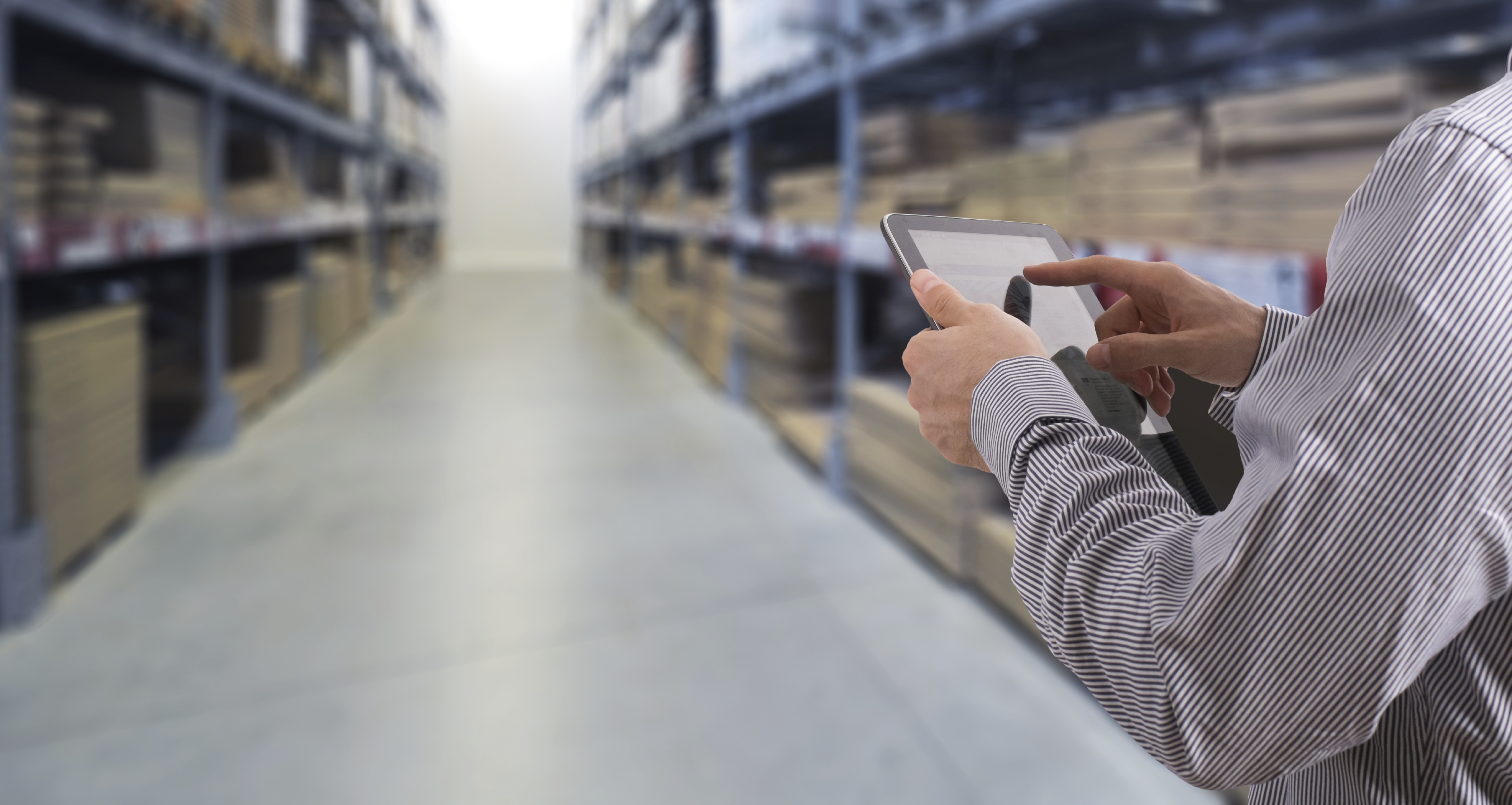 Businessman Stock Room Tablet 000063269441 Large