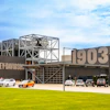 The Harley Davidson Museum in Milwaukee in Spring 2025.
