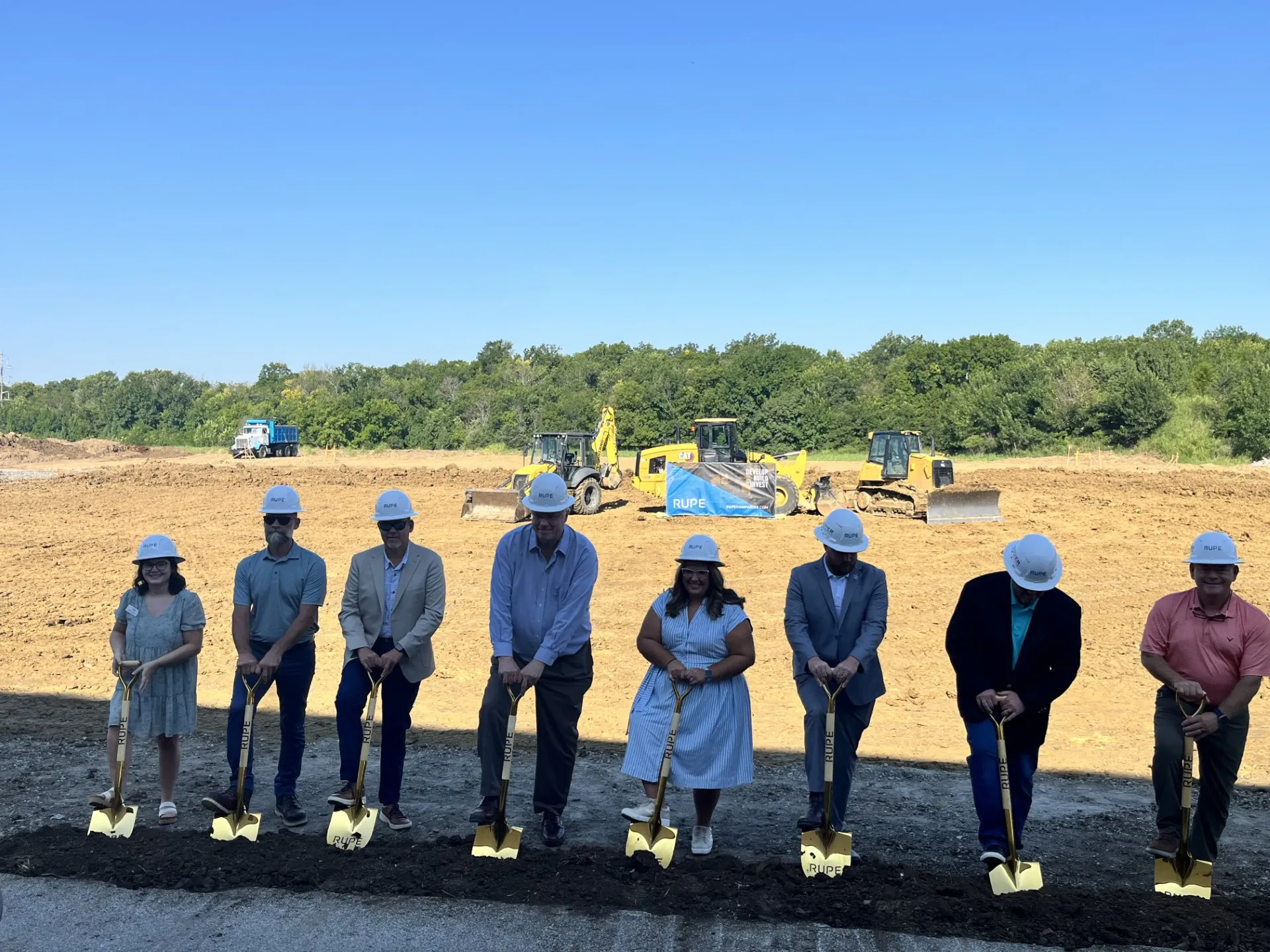 The groundbreaking brought together Pryer Aerospace leadership, Argonaut Private Equity, representatives from Rogers County, the Oklahoma Department of Commerce, Claremore Economic Development, Tulsa Regional Chamber of Commerce, Northeast Tech, Tulsa Tech, and other project and community partners.