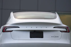 A Tesla vehicle is seen at a Tesla facility Wednesday, April 15, 2026, in Portland, Ore.