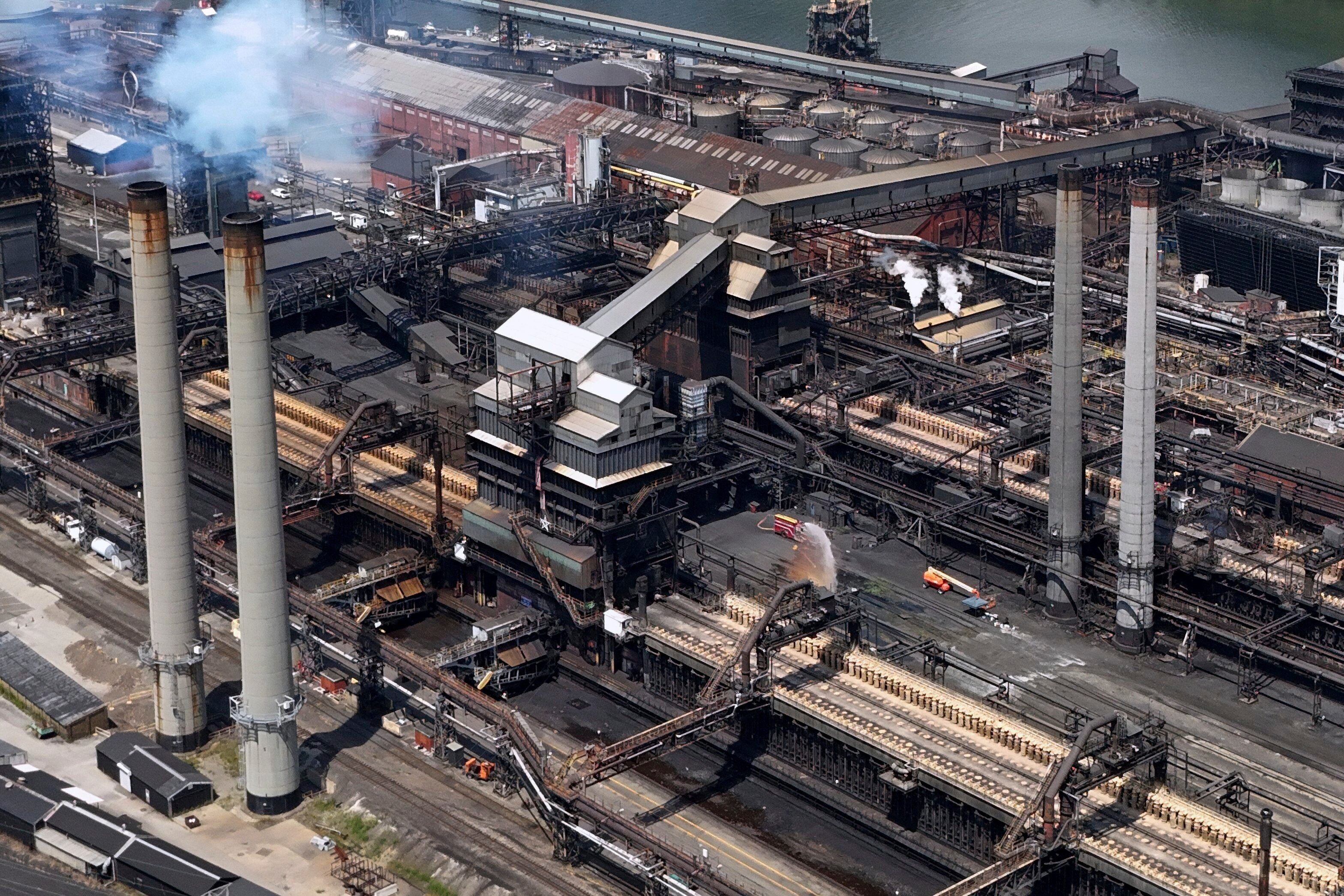 A portion of the Clairton Coke Works, a U.S. Steel plant, is seen Aug. 11, 2025 in Clairton, Pa.